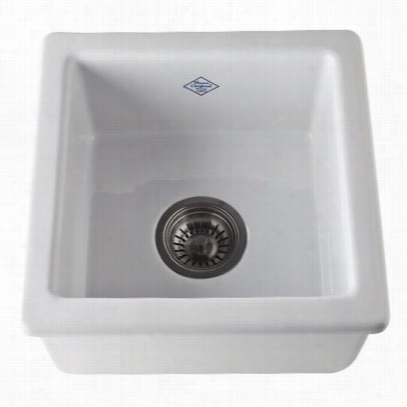 Rol Rc1515wh Shaws Original Undermount  Fireclay Single Bowl Sink In White