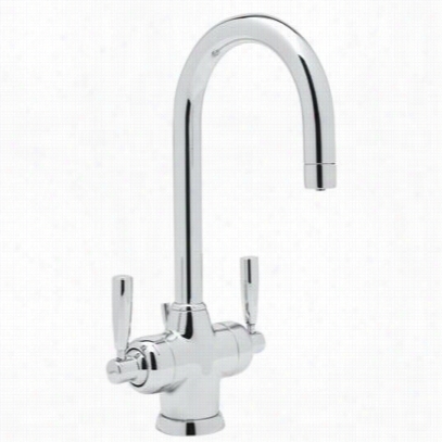 Rohl U.1470ls-apc Perrin & Rowe Filtration Traditional 2 Lever Handle Kitchen Faucet In Polished Chrome