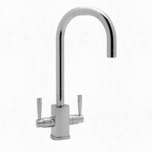 Rhol U .4209ls-2 Perrin And Rowe Surpass Fr Ee Compliant Contemporary Single Hole Bar Faucet With Square Bodt And ""c"" Spout