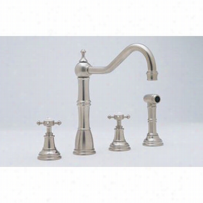 Rohl U.4775x-2 Four Perforation Kitchen Faucet With Sidespray