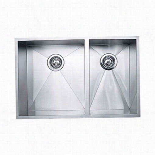 Ukinox Ds40 0.60.40 30"&quuot; X 19&quor;" 60/40 Double Basin Stainless Steel Undermount Kitchen Sink