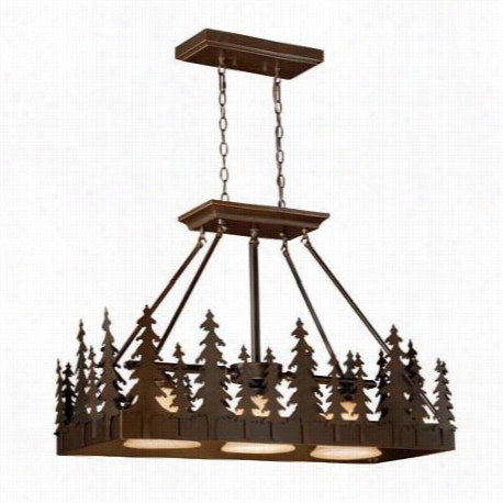 Vaxcel Lighting Pd55536bbz Yosemite 36"&qquot; 3 Light Kigchen Island Hanging Appendage In  Burnished Alloy Of Copper