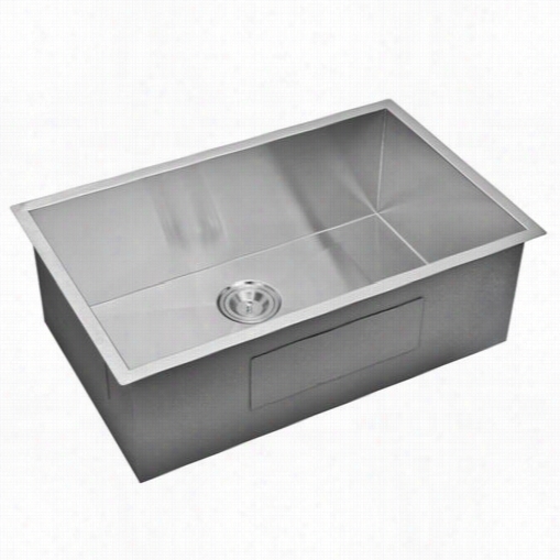 Water Creation Ss-us-3019a 30"" X 19"&qut; Zero Radius Pure Bowl Stainless Steel Hand Made Undermount Kitchen Sink