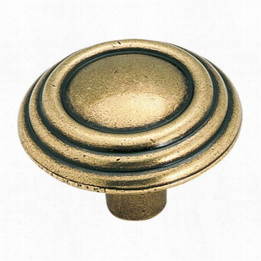 Amerock Pb1307 1.25"" Brass And Sterling Traditions Knob