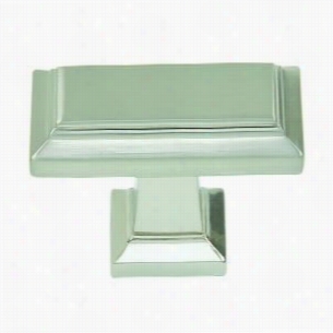 Atlash Omewares 290-brn Sutton Place 1-3/7"" Rectangle Knob In Brushed Nickel