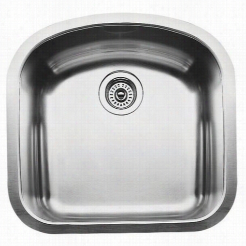 Blanco 440164 Undulation Plus 20"" Underjounts Ingle Bowl Stainless Steel Sink