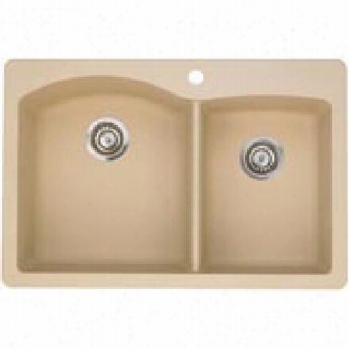 Blanco 441216 Rhombus 21""w Double  Bo Wl Silgranit Ii Sink In Biscotti