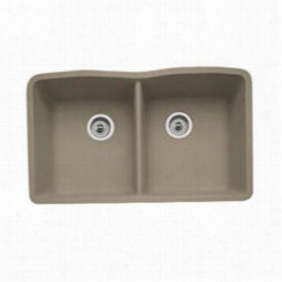 Blanco 441286 Diamond Equal Double Bowl Silgranit Ii Undermount Sink In Trfuffle