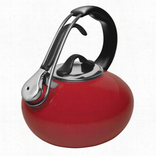 Chantal 37-loop-re Classic Chili Red 1.8qt. Enamel-on-steel Loop Teakettle