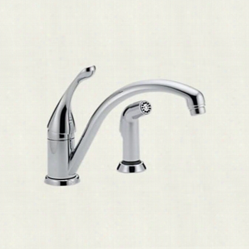 Delta 441-dst Collins 1 Hnadle Itchen Faucet In Chrome With Spray