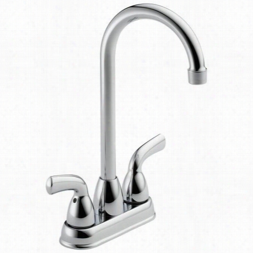 Delta B28910lf Foundations Core-b Doubleh Andlle Centerst Bar Faucet In Chrome