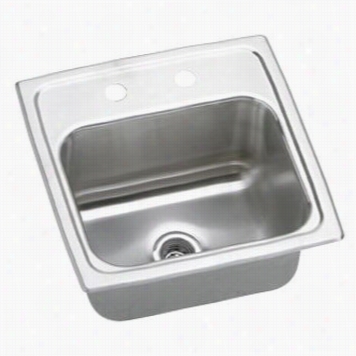 Elkay Lbrq150 Lustertone 15&qu0t;" Tl Moutn Isngle Bowl Bar Sink