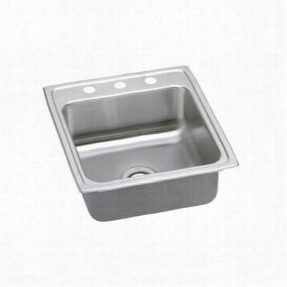 Elkkay Lr2022 Lustertone Single Bowl Sink (19.5&qot;" X 22"")