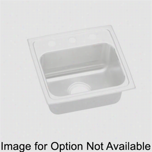 Elkay Lrad171640osr Lustertone 37/8"" Drp-in Single Bowl 4 Hole Stainless Steel Sinks