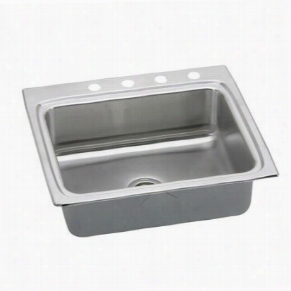 Elkay Lrad252245 Luste Rtone Self Rimming Single Basin Kitchen Sink With 4-1/2"" Bowl Depthh