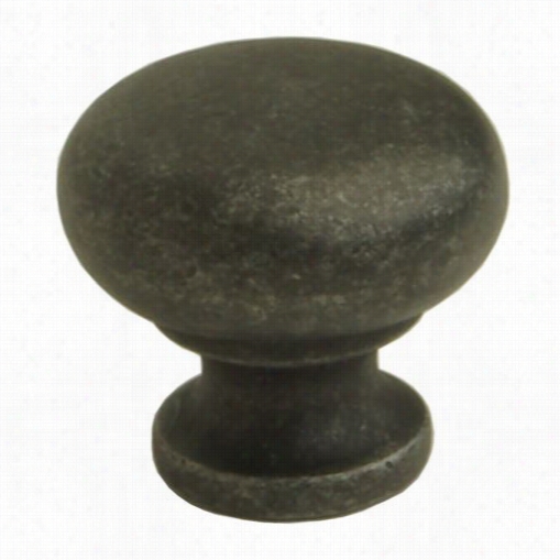 Giagni Kb-6brtp 1-1/4"" Round Knob In Tumble Pewter