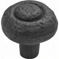 Hickory Hardware P3002-bi Refined Rustic 1-1/4""; Knob In Black Iron