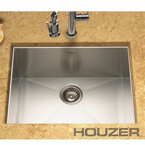 Houzer Cts- 2300 Contemp Stainlesss Teel (singgleb Owl) Sink With Bottom Grid And Strainer