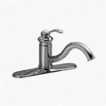 Kohler K-12171 Fairfax Single Contrrol Kitchen Sink Faucet With Escutcheon Less Sidespray