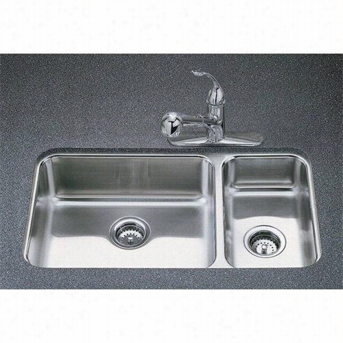Kohler K-3352 Undertone Undermount High/low Duplicate Squared Bowl Kitchen Sink
