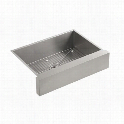 Kohler K-3936-na Vault 30"" Farmhouee Single Basin Sihk With Sink Rack