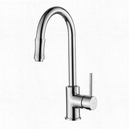 Kraus Kpf-1622ch Single Lever Pull Out Kitcnen Faucet In Chrome