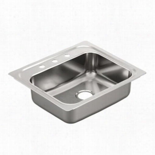 Moen G201963 2000 Series 25""l X 22""w X 7""d Drop In Alone Baxin Kitcchen Sink