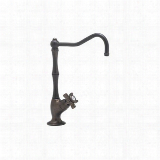 Rohl Akit1435xm-2 Country Kitchen Spout Faucet With Mini Cross Handle And Filter Low Lead