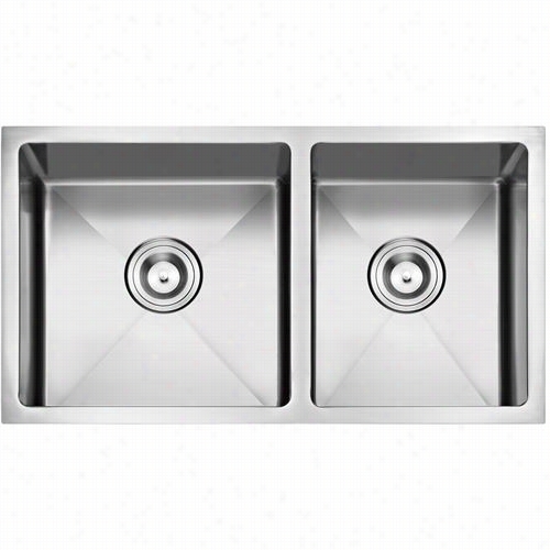 Stuufurhome Nw-3319d 33"" X 19"" Undermount Double Bowl Kitchen Sink