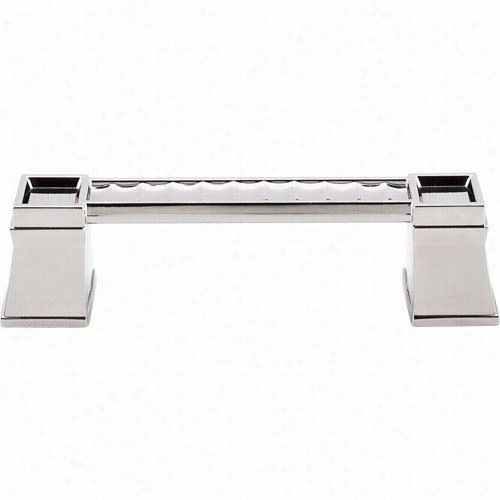 Top Knobs Tk187pn Great Walp 4"" Cc Square Post Handle Pull In Polished Nickel