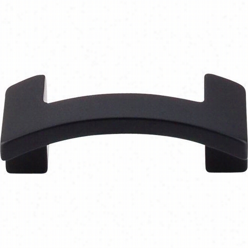 Top Knobs Tk248blk Euro 1-3/4"" Cc  Arched Knob In Fat Blaci