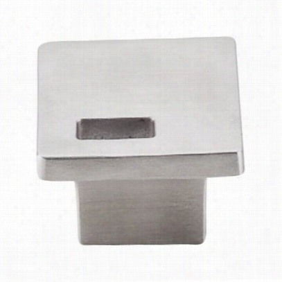 Top Knosb Tk269ss Modern Metro 1-1/4"" Cc Slot Knob In Brushed  Stinlesss Teel