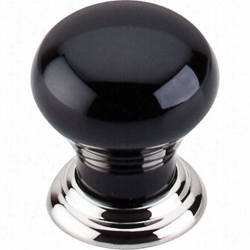 Top Knobs Tk312pc Chatewu Small Protuberance In Polisued Chrome / Blak