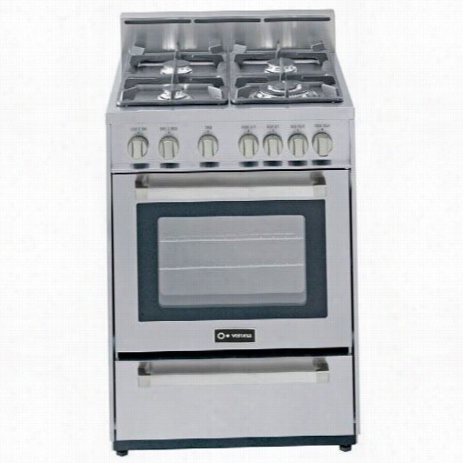 Verona Vefsgg244nss 24"" All Gas Range With 4 Sealed Burners