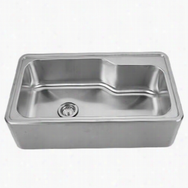 Whitehaus Whnapb3016 Noah's Apron Front Single Basin Stainless Steel Kicthen Sink In Brushed Stainless Case-harden