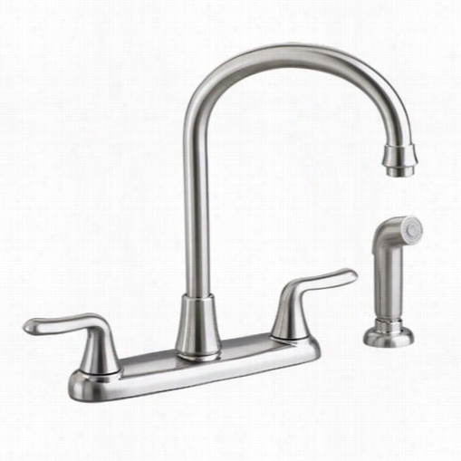 American Standard 4275551f15.075 Colony S Oft 2 Handle High Rc Kitchen Faucet With Separate Side Spray