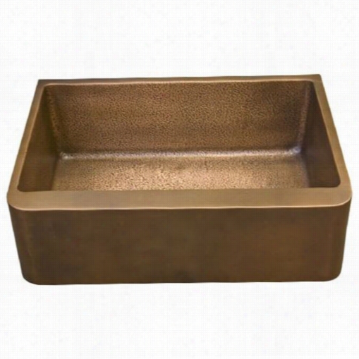 Barclay Fscsb3120-sac Bentley 25"" S Ingle Bowl Copper Farjer Sink With Smooth Exterior