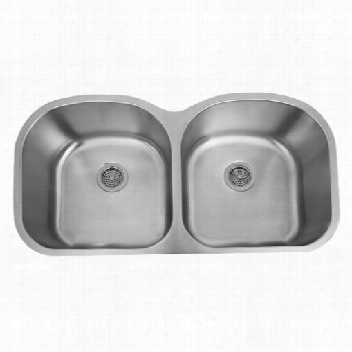 Barclay Ksdb2596- Ss Mercedes 39"" Doublee Bowl Curved Kitchen Sink