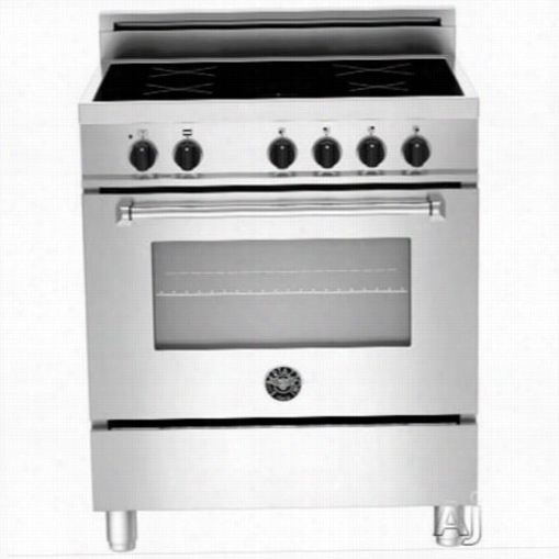 Bertazzoni Mas304inmxe Master 30"" Freestanding Electric Range With 4 Inductonb Urners