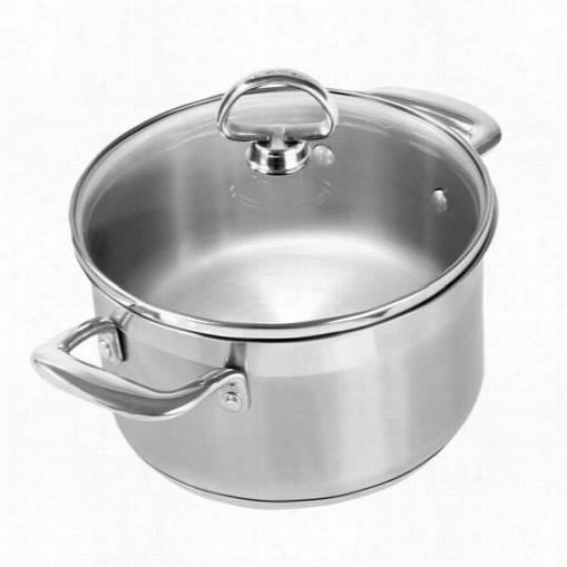 Chantal Slin32-160 Induction 21 Steel Brushed Stainless Steel 2qt. Soup Pot With Glass Cover