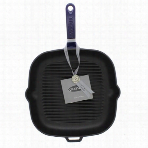 Chasseur Ci_3150_bl____ci_30 10"" X 10&quoot;" Tinge Iron Squae Grill Pan In Blue