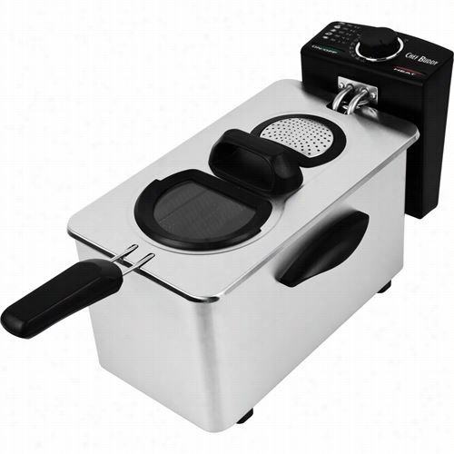 Chef Buddy 82-df35 El Ctric Deep Fryer In Stainless Carburet Of Iron - 3.5 Liter