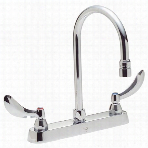 Delta 26c3944 Double Blade Handle 1.5gpm Ceramic Disc Kitchen Fauce With Goosen Cek Spout