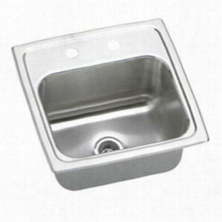 Elkay Blr15600 Lustertone 15"" Top Mount  Single Bowl Bar Sink