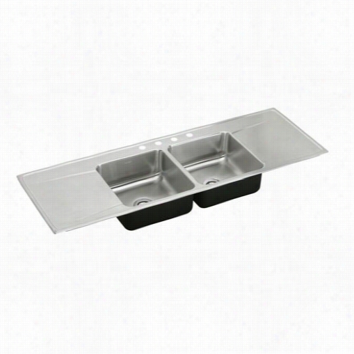 E Lkay Ilr6622dd Ustertone Double Bowl Sink Centered Between Two Work Areas