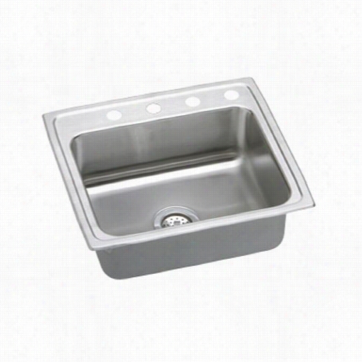 Elkay Lfr1717 Lutsertone Single Bowl Sink Without Faucet Ledge (17""x17"")