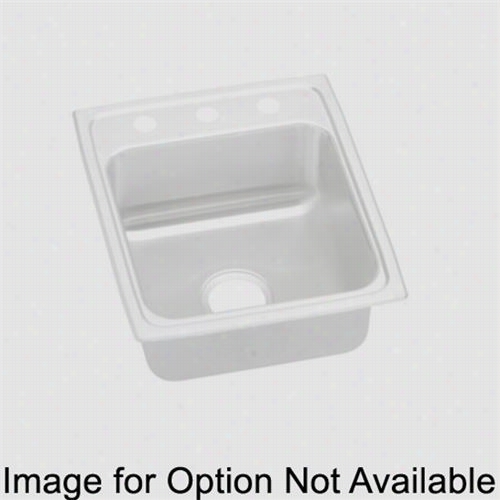 Elkay Lrad172055os4 Lustertone 5-/12"" Drop-in Singleb Owl 4 Hole Sta Inless Steel Sink