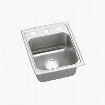 Elkay Lradq151745 Lustertone 15"" X 17-1/2"" Single Basin Sink In Stainless Steel With 4-1/2"" Bowl Depth