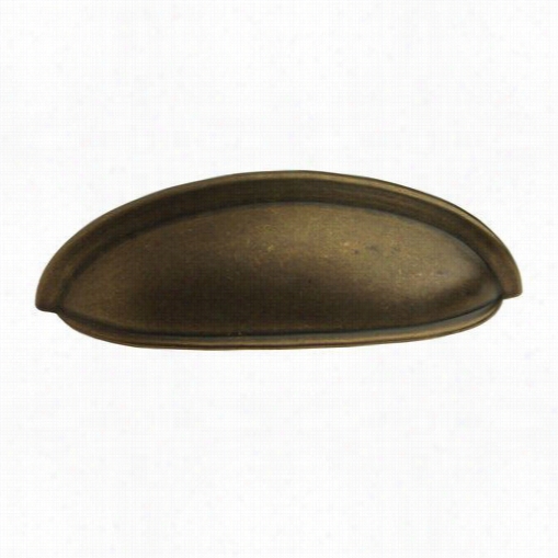 Giagni Cp-3-tab 3"" Shallow Cup Pull In Tumbled Antique Brass