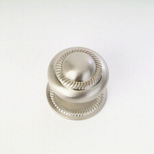 Giagni Kb-41-ns Satin Nickel Roped Knob With Back Plate